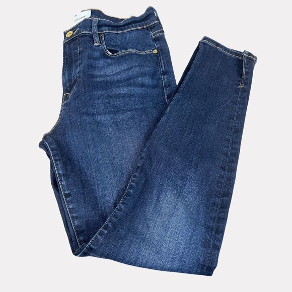 Frame Le High Skinny Jeans Womens 29 Blue Split Ankle Five Pocket - Picture 12 of 12